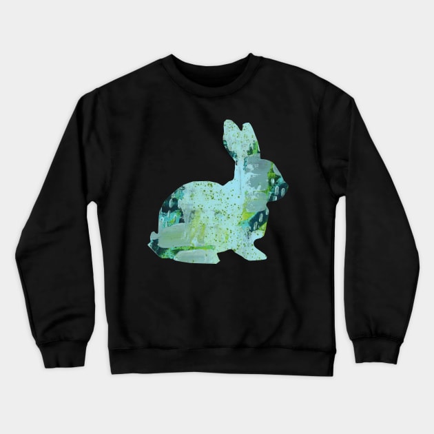 Art Acrylic artwork abstract Easter Egg bunny Crewneck Sweatshirt by ArtFromK